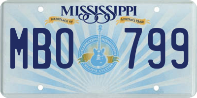 MS license plate MBO799