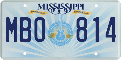 MS license plate MBO814