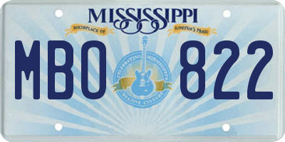 MS license plate MBO822