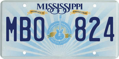 MS license plate MBO824