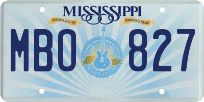 MS license plate MBO827