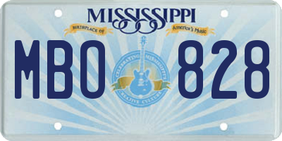 MS license plate MBO828