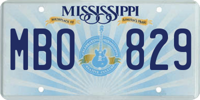 MS license plate MBO829