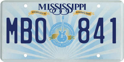 MS license plate MBO841