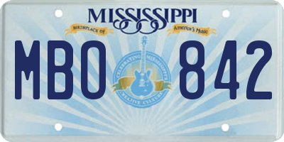 MS license plate MBO842