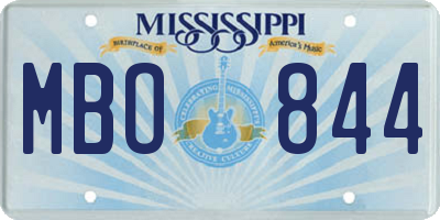 MS license plate MBO844
