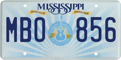 MS license plate MBO856