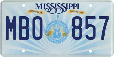 MS license plate MBO857