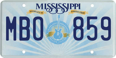 MS license plate MBO859
