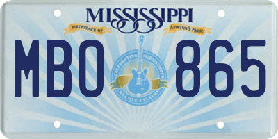 MS license plate MBO865