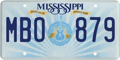 MS license plate MBO879