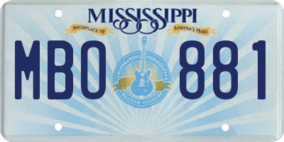 MS license plate MBO881