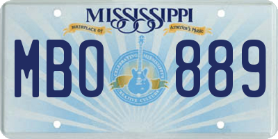 MS license plate MBO889