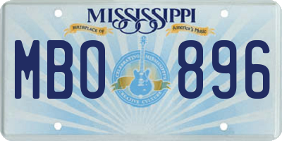 MS license plate MBO896