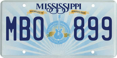 MS license plate MBO899