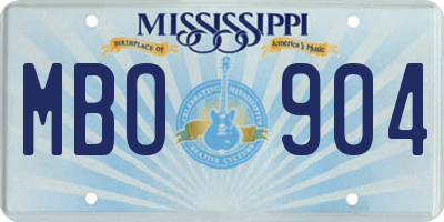 MS license plate MBO904