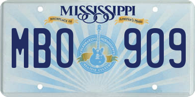 MS license plate MBO909