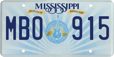 MS license plate MBO915