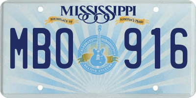 MS license plate MBO916