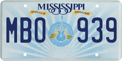 MS license plate MBO939