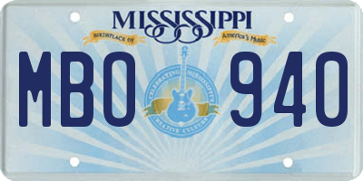 MS license plate MBO940