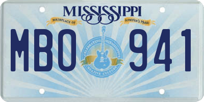MS license plate MBO941