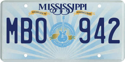 MS license plate MBO942