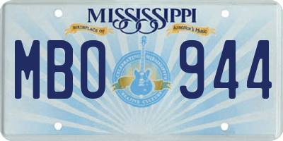 MS license plate MBO944