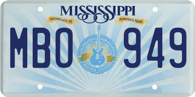 MS license plate MBO949