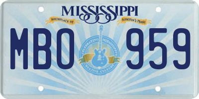 MS license plate MBO959