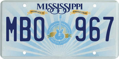 MS license plate MBO967