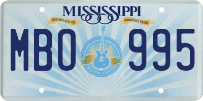 MS license plate MBO995