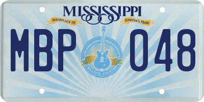 MS license plate MBP048
