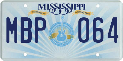 MS license plate MBP064