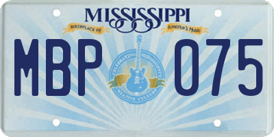 MS license plate MBP075