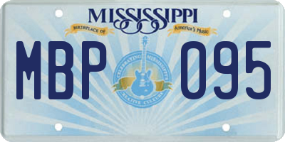 MS license plate MBP095