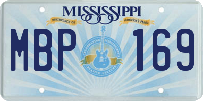 MS license plate MBP169