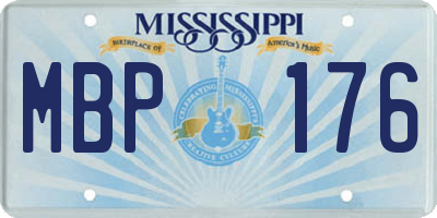 MS license plate MBP176