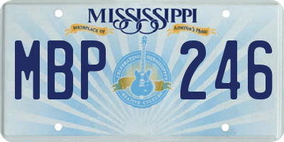 MS license plate MBP246