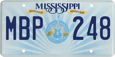 MS license plate MBP248