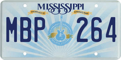 MS license plate MBP264