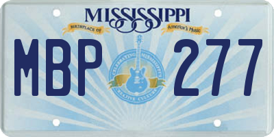 MS license plate MBP277