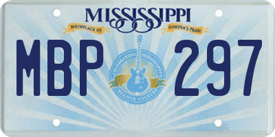 MS license plate MBP297