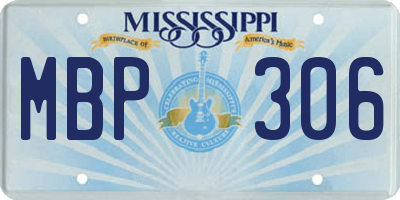 MS license plate MBP306