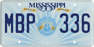 MS license plate MBP336