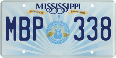 MS license plate MBP338