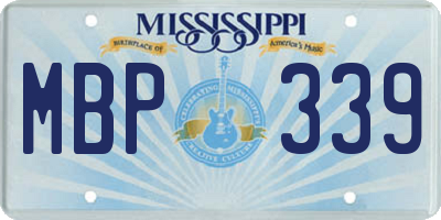 MS license plate MBP339