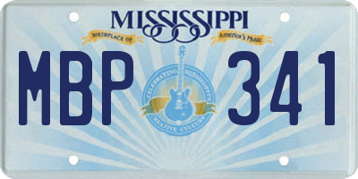 MS license plate MBP341