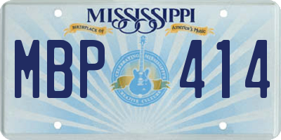 MS license plate MBP414