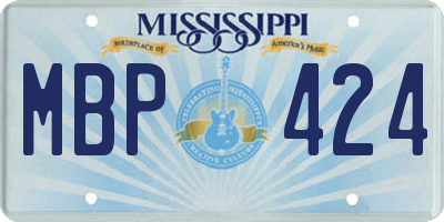 MS license plate MBP424